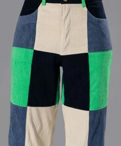 HALLIE COLOR BLOCKED WIDE LEG PANT -FINESSE-shop hallie color blocked wide leg pant green 8 8 c1