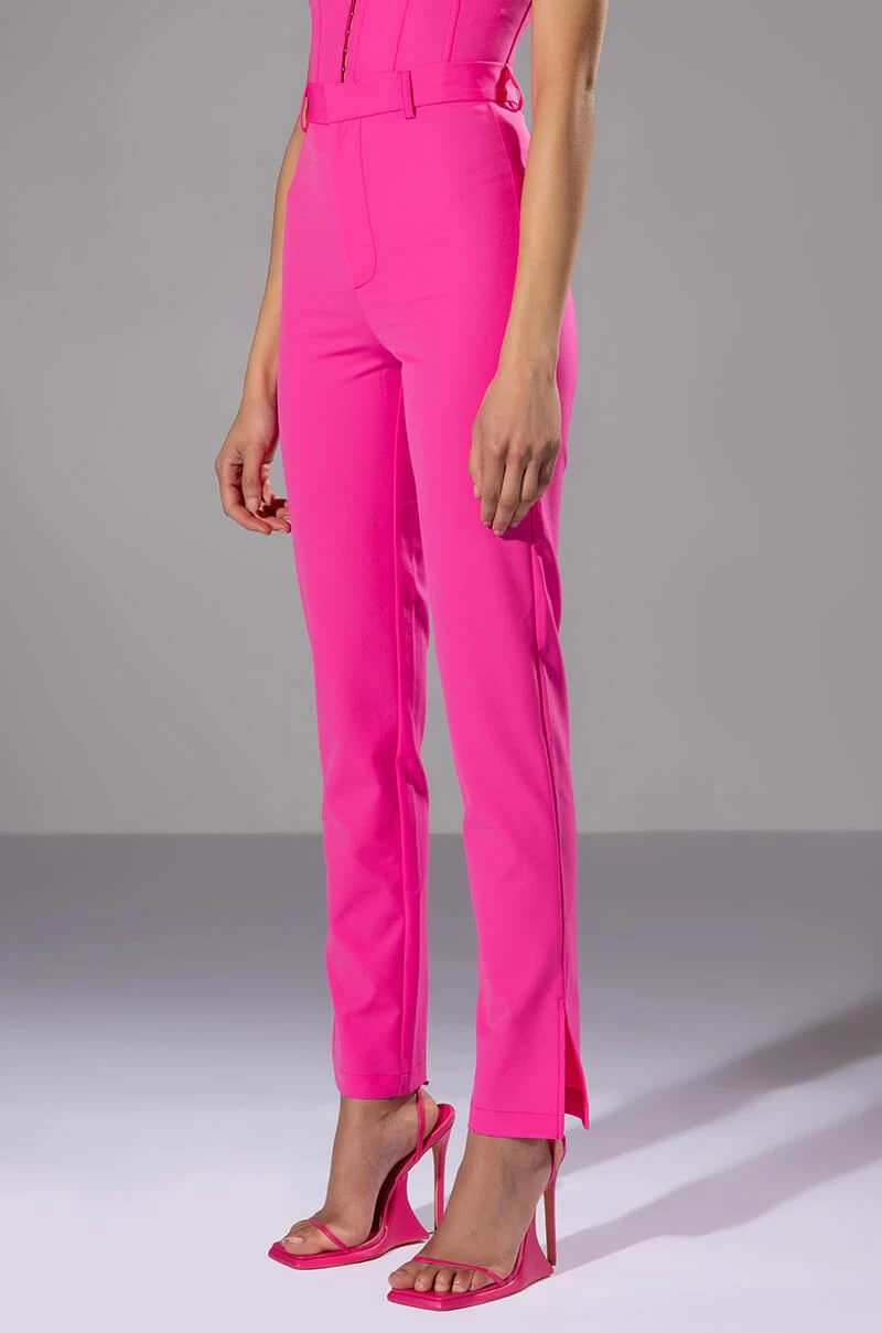 HANSEL HIGH RISE PANTS WITH SLITS 2 HANSEL HIGH RISE PANTS WITH SLITS - Image 2