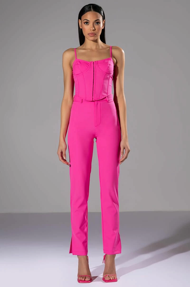 HANSEL HIGH RISE PANTS WITH SLITS 3 HANSEL HIGH RISE PANTS WITH SLITS - Image 3