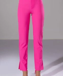 HANSEL HIGH RISE PANTS WITH SLITS 12 HANSEL HIGH RISE PANTS WITH SLITS -FINESSE-shop hansel high rise pants with slits pink 5 5