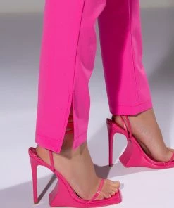 HANSEL HIGH RISE PANTS WITH SLITS 15 HANSEL HIGH RISE PANTS WITH SLITS -FINESSE-shop hansel high rise pants with slits pink 8 8