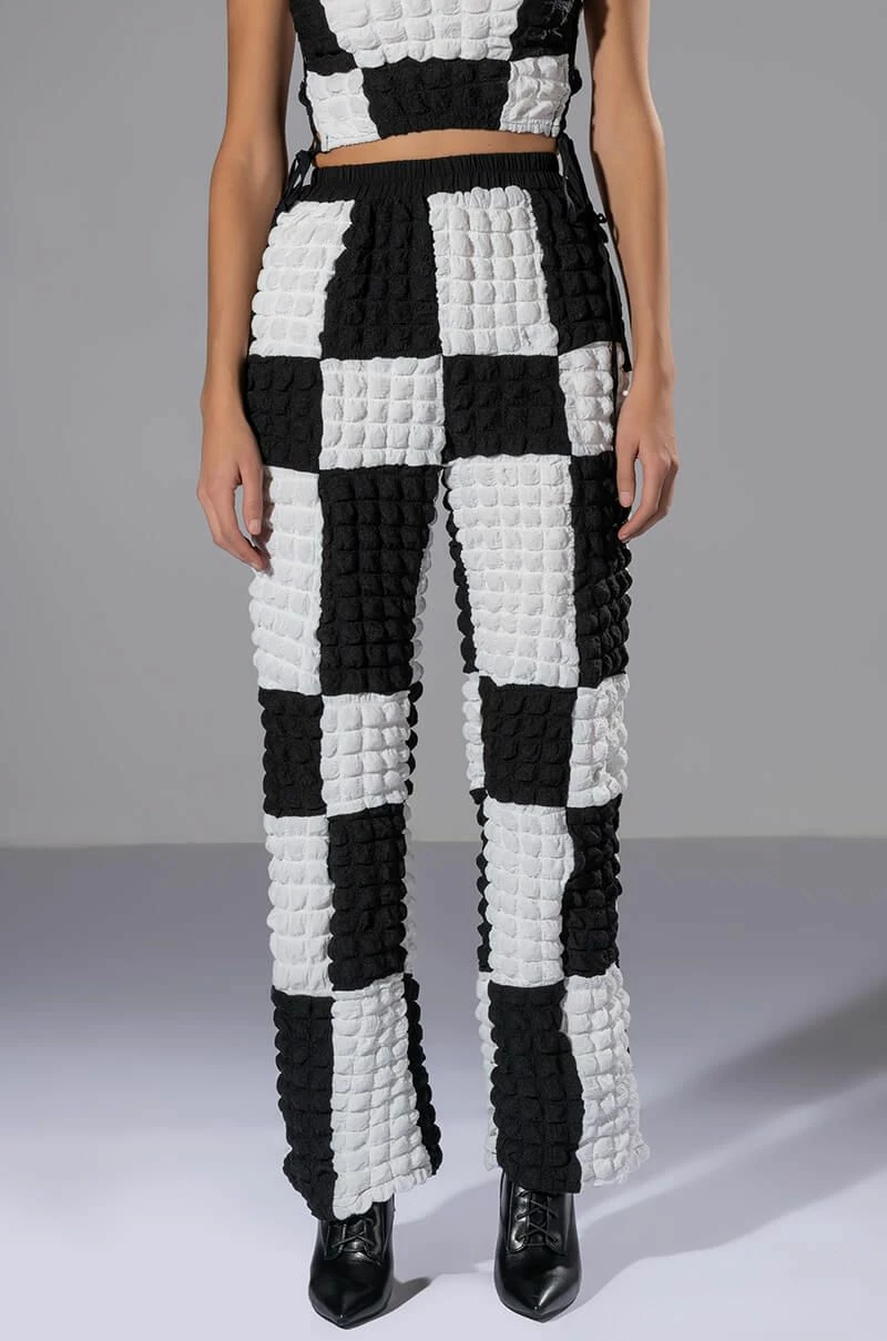 HAPPY SOUL WIDE LEG TEXTURED PANT 1 HAPPY SOUL WIDE LEG TEXTURED PANT