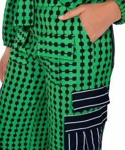 HATTIE CONTRAST PULL ON PANTS -FINESSE-shop hattie contrast pull on pants multi 8 8