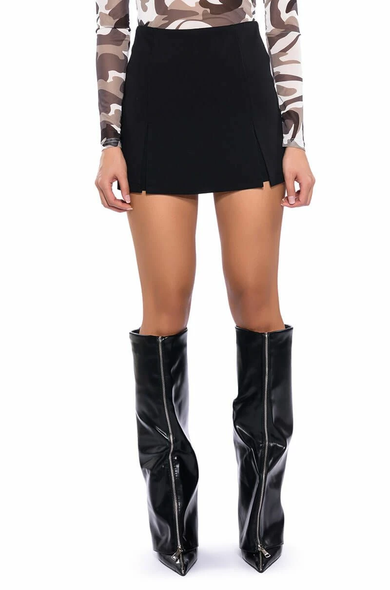 HE SAID SHE SAID SLIT DETAIL MINI SKORT 1 HE SAID SHE SAID SLIT DETAIL MINI SKORT