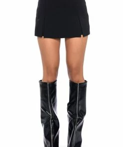 HE SAID SHE SAID SLIT DETAIL MINI SKORT 12 HE SAID SHE SAID SLIT DETAIL MINI SKORT -FINESSE-shop he said she said slit detail mini skort black 5 5 c1