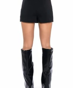 HE SAID SHE SAID SLIT DETAIL MINI SKORT 14 HE SAID SHE SAID SLIT DETAIL MINI SKORT -FINESSE-shop he said she said slit detail mini skort black 7 7