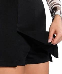 HE SAID SHE SAID SLIT DETAIL MINI SKORT 15 HE SAID SHE SAID SLIT DETAIL MINI SKORT -FINESSE-shop he said she said slit detail mini skort black 8 8