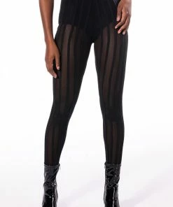 HEAR ME SAY MESH STRIPED LEGGING