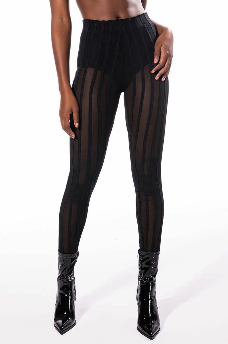 HEAR ME SAY MESH STRIPED LEGGING 1 HEAR ME SAY MESH STRIPED LEGGING