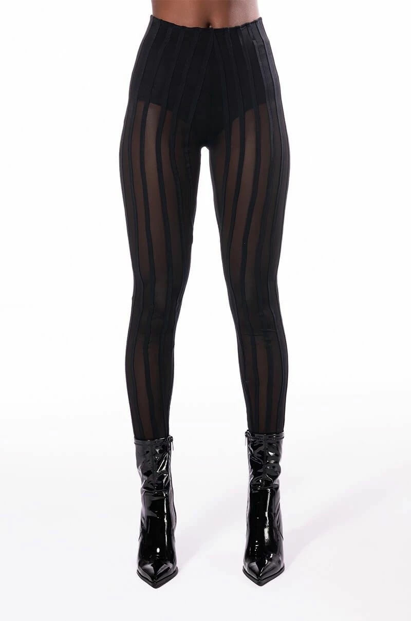 HEAR ME SAY MESH STRIPED LEGGING 2 HEAR ME SAY MESH STRIPED LEGGING - Image 2