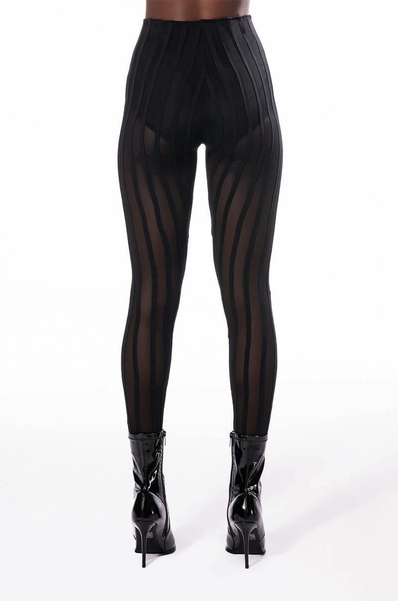 HEAR ME SAY MESH STRIPED LEGGING 4 HEAR ME SAY MESH STRIPED LEGGING - Image 4