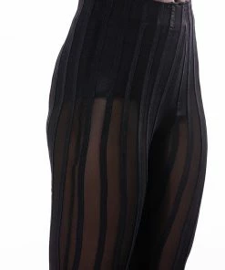 HEAR ME SAY MESH STRIPED LEGGING 9 HEAR ME SAY MESH STRIPED LEGGING -FINESSE-shop hear me say mesh striped legging black 6 6 c1 c1