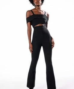 HEY THERE BANDAGE JUMPSUIT WITH CUT OUT