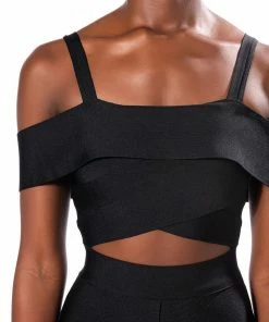 HEY THERE BANDAGE JUMPSUIT WITH CUT OUT -FINESSE-shop hey there bandage jumpsuit with cut out black 5 5