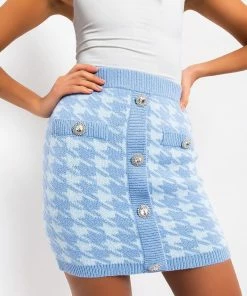 HIGH MAINTENANCE HOUNDSTOOTH MINI SKIRT