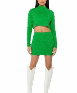 HIGHLIGHT OF YOUR DAY TEXTURED MINI SKIRT 12 HIGHLIGHT OF YOUR DAY TEXTURED MINI SKIRT -FINESSE-shop highlight of your day textured mini skirt green 4 4