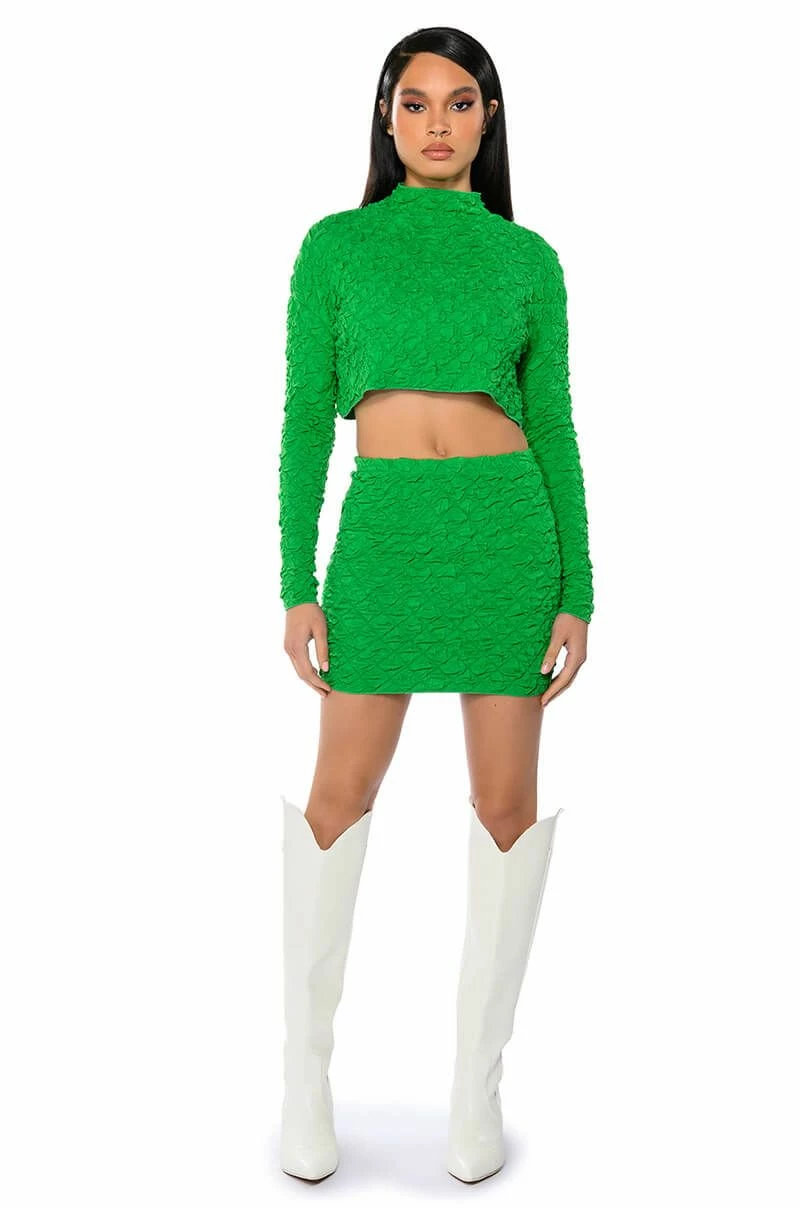 HIGHLIGHT OF YOUR DAY TEXTURED MINI SKIRT 4 HIGHLIGHT OF YOUR DAY TEXTURED MINI SKIRT - Image 4