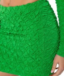 HIGHLIGHT OF YOUR DAY TEXTURED MINI SKIRT 17 HIGHLIGHT OF YOUR DAY TEXTURED MINI SKIRT -FINESSE-shop highlight of your day textured mini skirt green 9 9