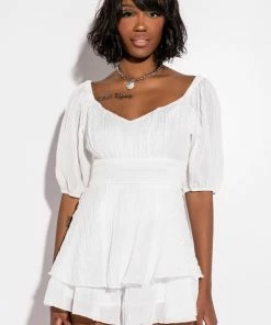 HONEY QUARTER SLEEVES ROMPER