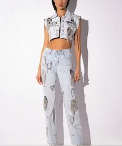 HOUDINI EMBELLISHED WIDE LEG JEAN -FINESSE-shop houdini embellished wide leg jean light blue 15 15