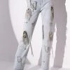 HOUDINI EMBELLISHED WIDE LEG JEAN