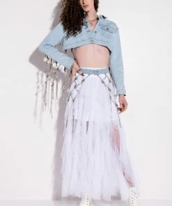 I AM ME CLYDE RAINBOW RHINESTONE CORD DENIM BELT -FINESSE-shop i am me clyde rainbow rhinestone cord denim belt medium blue denim 9 9