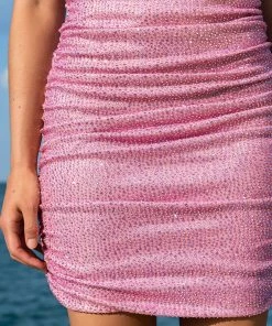 I AM ME VIC XXTRA SHINE RHINESTONE MINI SKIRT -FINESSE-shop i am me vic xxtra shine rhinestone mini skirt pink multi 7 7 c1