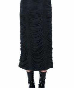 I ONLY GET BETTER RUCHED MAXI SKIRT -FINESSE-shop i only get better ruched maxi skirt black 8 8