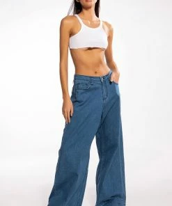 IN THE MOMENT HIGH RISE ULTRA WIDE JEANS -FINESSE-shop in the moment high rise ultra wide jeans medium blue denim 2 2 c1 c1