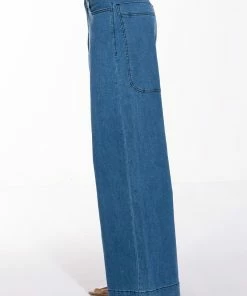 IN THE MOMENT HIGH RISE ULTRA WIDE JEANS -FINESSE-shop in the moment high rise ultra wide jeans medium blue denim 6 6 c1