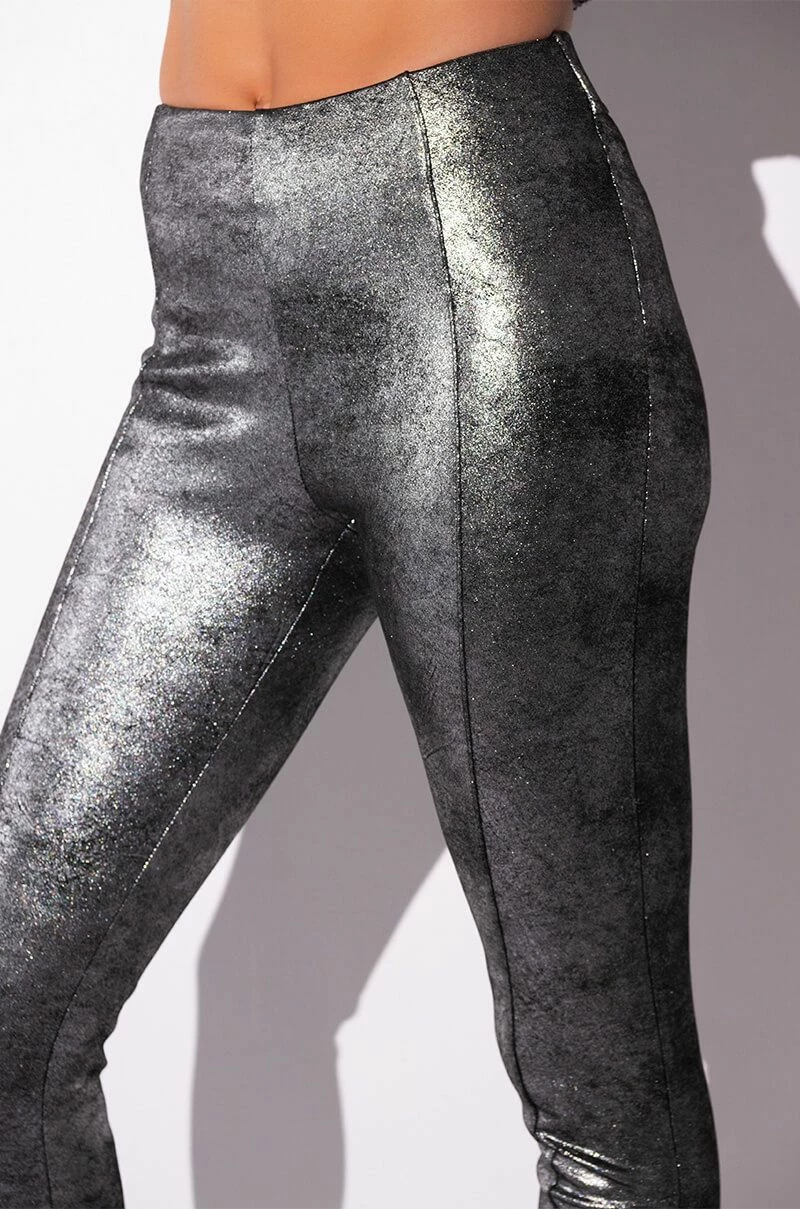 INTO THE NIGHT METALLIC SPLIT HEM PANT 6 INTO THE NIGHT METALLIC SPLIT HEM PANT - Image 6