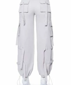 IT IS BACK CARGO PANTS -FINESSE-shop it is back cargo pants light grey 8 8