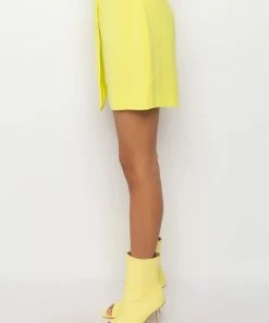 IT'S THE LOOK FOR ME MINI SKIRT -FINESSE-shop its the look for me mini skirt lime 5 5