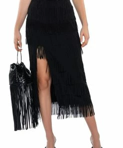Alternative view of ITS YOUR TIME FRINGE MIDI SKIRT