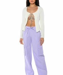IVY WIDE LEG CARGO PANT -FINESSE-shop ivy wide leg cargo pant light purple 3 3