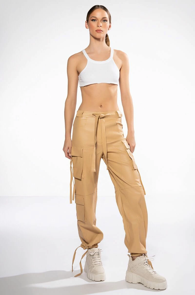 JAZZ FAUX LEATHER JOGGER 4 JAZZ FAUX LEATHER JOGGER - Image 4