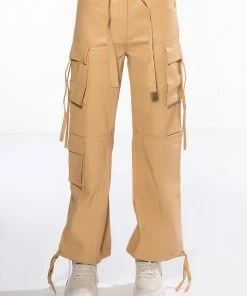 JAZZ FAUX LEATHER JOGGER 13 JAZZ FAUX LEATHER JOGGER -FINESSE-shop jazz faux leather jogger beige 5 5 c1 c1 c1 c1 c1