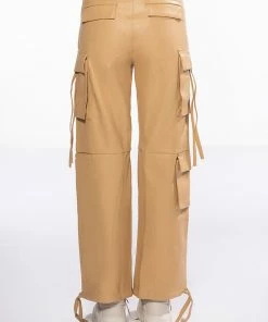JAZZ FAUX LEATHER JOGGER 15 JAZZ FAUX LEATHER JOGGER -FINESSE-shop jazz faux leather jogger beige 7 7 c1 c1 c1 c1 c1