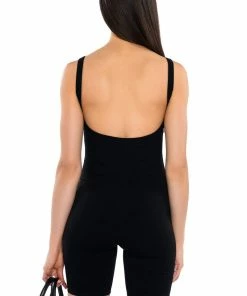 JENNA CLASSIC SCOOP BACK ROMPER -FINESSE-shop jenna classic scoop back romper black 6 6