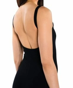 JENNA CLASSIC SCOOP BACK ROMPER -FINESSE-shop jenna classic scoop back romper black 7 7