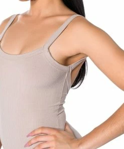 JENNA CLASSIC SCOOP BACK ROMPER -FINESSE-shop jenna classic scoop back romper mocha 9 9