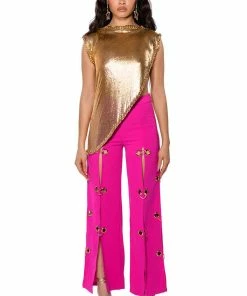 JENNY GROMMET TROUSERS -FINESSE-shop jenny grommet trousers pink 3 3