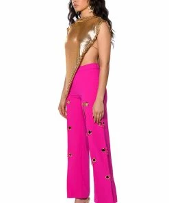 JENNY GROMMET TROUSERS -FINESSE-shop jenny grommet trousers pink 5 5