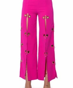 JENNY GROMMET TROUSERS -FINESSE-shop jenny grommet trousers pink 6 6