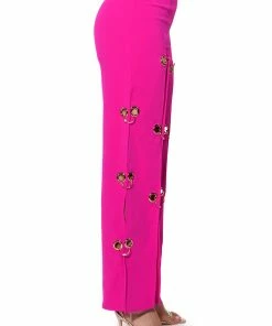 JENNY GROMMET TROUSERS -FINESSE-shop jenny grommet trousers pink 7 7