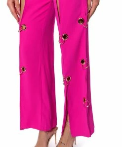 JENNY GROMMET TROUSERS -FINESSE-shop jenny grommet trousers pink 9 9