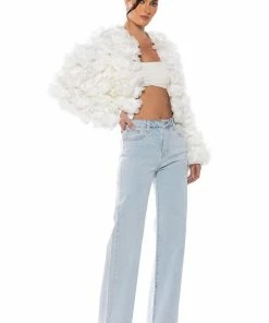 JILLIAN EMBELLISHED WIDE LEG JEANS -FINESSE-shop jillian embellished wide leg jeans light blue denim 3 3