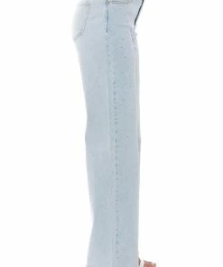 JILLIAN EMBELLISHED WIDE LEG JEANS -FINESSE-shop jillian embellished wide leg jeans light blue denim 5 5
