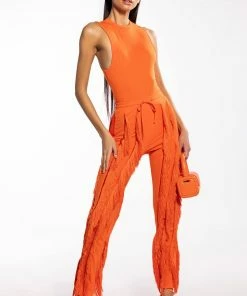 JOSEFINA SLEEVELESS BODYSUIT -FINESSE-shop josefina sleeveless bodysuit orange 3 3