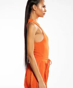 JOSEFINA SLEEVELESS BODYSUIT -FINESSE-shop josefina sleeveless bodysuit orange 5 5
